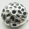 Beads, Zinc Alloy Jewelry Findings, Lead-free, 15mm, Sold by Bag