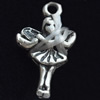 Pendant, Zinc Alloy Jewelry Findings, Lead-free, 10x18mm, Sold by Bag