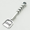 Pendant, Zinc Alloy Jewelry Findings, Lead-free, 6x29mm, Sold by Bag