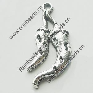 Pendant, Zinc Alloy Jewelry Findings, Lead-free, 14x31mm, Sold by Bag