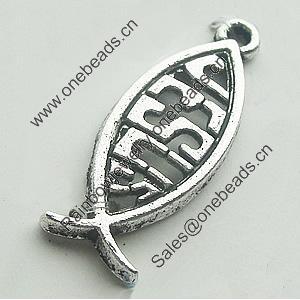 Pendant, Zinc Alloy Jewelry Findings, Lead-free, 10x26mm, Sold by Bag