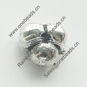 Beads, Zinc Alloy Jewelry Findings, Lead-free, 7mm, Sold by Bag