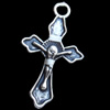 Pendant, Zinc Alloy Jewelry Findings, Lead-free, Cross, 18x29mm, Sold by Bag