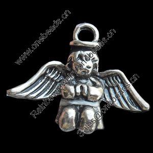 Pendant, Zinc Alloy Jewelry Findings, Lead-free, 24x20mm, Sold by Bag