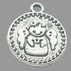 Pendant, Zinc Alloy Jewelry Findings, Lead-free, 17x20mm, Sold by Bag