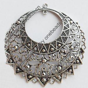 Pendant, Zinc Alloy Jewelry Findings, Lead-free, 63x66mm, Sold by Bag