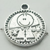 Pendant, Zinc Alloy Jewelry Findings, Lead-free, 17x20mm, Sold by Bag