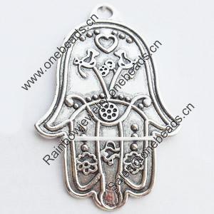 Pendant, Zinc Alloy Jewelry Findings, Lead-free, 46x73mm, Sold by Bag