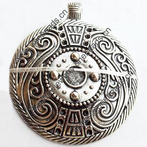 Pendant, Zinc Alloy Jewelry Findings, Lead-free, 52x61mm, Sold by Bag