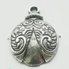 Pendant, Zinc Alloy Jewelry Findings, Lead-free, 17x26mm, Sold by Bag