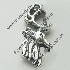 Pendant, Zinc Alloy Jewelry Findings, Lead-free, Animal 11x26mm, Sold by Bag