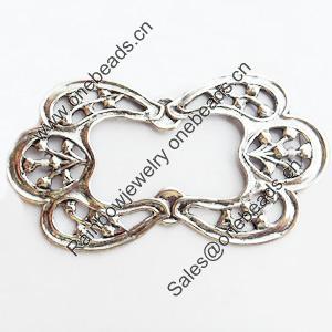Connectors, Zinc Alloy Jewelry Findings, Lead-free, 65x35mm, Sold by Bag
