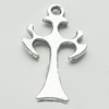 Pendant, Zinc Alloy Jewelry Findings, Lead-free, Cross 13x21mm, Sold by Bag