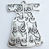 Pendant, Zinc Alloy Jewelry Findings, Lead-free, 36x52mm, Sold by Bag