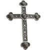 Pendant, Zinc Alloy Jewelry Findings, Lead-free, Cross, 52x73mm, Sold by Bag