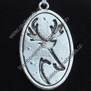 Pendant, Zinc Alloy Jewelry Findings, Lead-free, 19x33mm, Sold by Bag