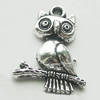 Pendant, Zinc Alloy Jewelry Findings, Lead-free, Owl 18x14mm, Sold by Bag