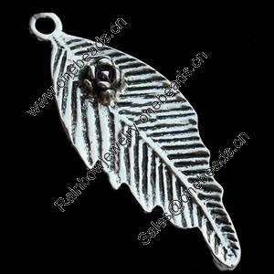 Pendant, Zinc Alloy Jewelry Findings, Lead-free, 18x44mm, Sold by Bag