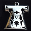 Pendant, Zinc Alloy Jewelry Findings, Lead-free, 24x30mm, Sold by Bag