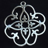 Pendant, Zinc Alloy Jewelry Findings, Lead-free, 30x33mm, Sold by Bag