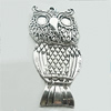 Pendant, Zinc Alloy Jewelry Findings, Lead-free, Owl 84x39mm, Sold by Bag