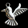 Pendant, Zinc Alloy Jewelry Findings, Lead-free, Bird, 26x24mm, Sold by Bag