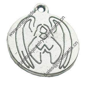 Pendant, Zinc Alloy Jewelry Findings, Lead-free, 18x20mm, Sold by Bag