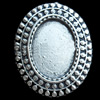 Zinc Alloy Pendant Settings, Lead-free, Outside diameter:24x30mm Inside diameter:13x19mm, Sold by Bag