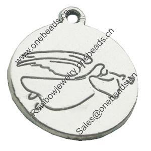 Pendant, Zinc Alloy Jewelry Findings, Lead-free, 18x20mm, Sold by Bag