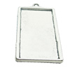 Zinc Alloy Pendant Settings, Lead-free, Outside diameter:27x54mm, Interior diameter:22.3x44.8mm, Sold by Bag