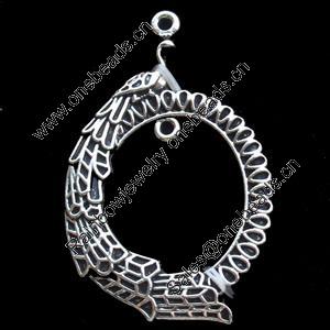 Pendant, Zinc Alloy Jewelry Findings, Lead-free, 27x43mm, Sold by Bag