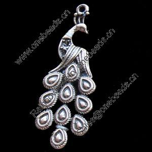 Pendant, Zinc Alloy Jewelry Findings, Lead-free, 15x43mm, Sold by Bag