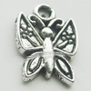 Pendant, Zinc Alloy Jewelry Findings, Lead-free, Butterfly 11x16mm, Sold by Bag