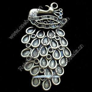 Pendant, Zinc Alloy Jewelry Findings, Lead-free, 23x44mm, Sold by Bag