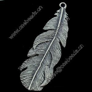 Pendant, Zinc Alloy Jewelry Findings, Lead-free, 18x60mm, Sold by Bag