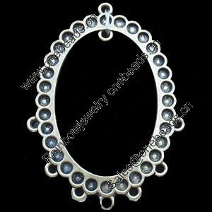 Connectors, Zinc Alloy Jewelry Findings, Lead-free, 44x60mm, Sold by Bag