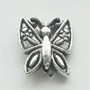 Beads, Zinc Alloy Jewelry Findings, Lead-free, Butterfly 9x11mm, Sold by Bag