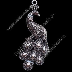 Pendant, Zinc Alloy Jewelry Findings, Lead-free, 34x85mm, Sold by Bag