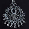 Pendant, Zinc Alloy Jewelry Findings, Lead-free, 39x54mm, Sold by Bag