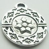 Pendant, Zinc Alloy Jewelry Findings, Lead-free, 25x28mm, Sold by Bag