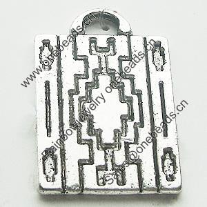 Pendant, Zinc Alloy Jewelry Findings, Lead-free, 16x24mm, Sold by Bag