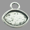 Zinc Alloy Pendant Settings, Lead-free, Outside diameter:19x20mm, Interior diameter:17x12mm, Sold by Bag
