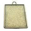 Zinc Alloy Pendant Settings, Lead-free, Outside diameter:30x44mm, Interior diameter:27x36.5mm, Sold by Bag