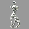 Pendant, Zinc Alloy Jewelry Findings, Lead-free, Animal 7x24mm, Sold by Bag