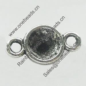 Zinc Alloy Connectors Settings, Lead-free, 13x7mm, Sold by Bag