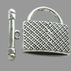 Clasps Zinc Alloy Jewelry Findings Lead-free, Loop:21x23mm Bar:3x23mm, Sold by KG