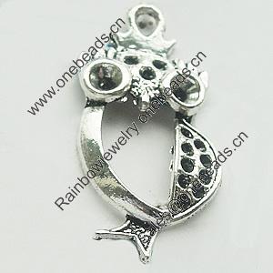 Pendant, Zinc Alloy Jewelry Findings, Lead-free, 17x35mm, Sold by Bag