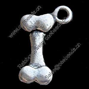 Pendant, Zinc Alloy Jewelry Findings, Lead-free, 10x17mm, Sold by Bag