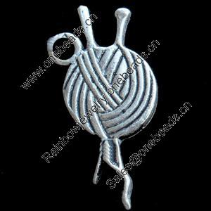 Pendant, Zinc Alloy Jewelry Findings, Lead-free, 11x24mm, Sold by Bag