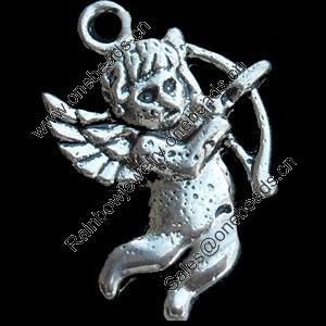 Pendant, Zinc Alloy Jewelry Findings, Lead-free, 15x22mm, Sold by Bag